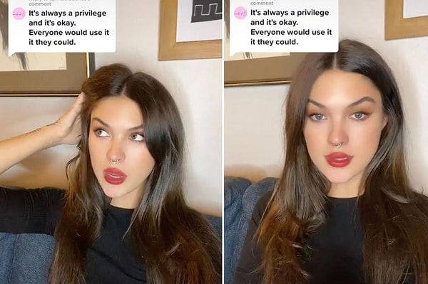 Emily Adonna isimli genç model, Tiktok hesabında yaptığı paylaşımla ilgileri üzerine çekmeyi başardı.