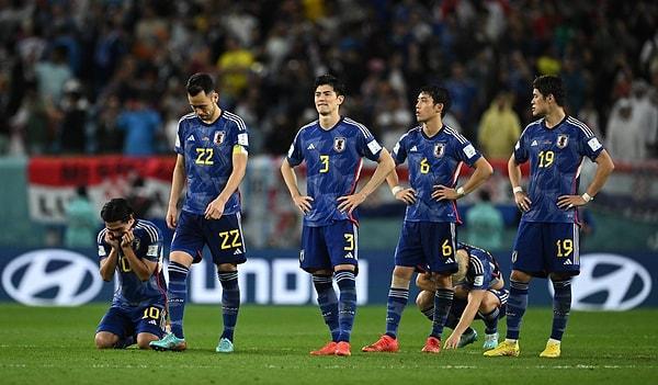 Almanya ve İspanya'nın bulunduğu grupta iki takımı da yenerek lider çıkan Japonya'nın mucizesi ise bu turda sona erdi.
