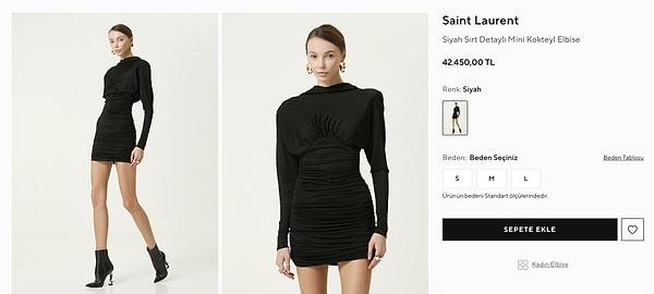 Çağla Altunkaya, Yves Saint Laurent imzalı elbisesine tam 42 bin 500 tl ödemiş.
