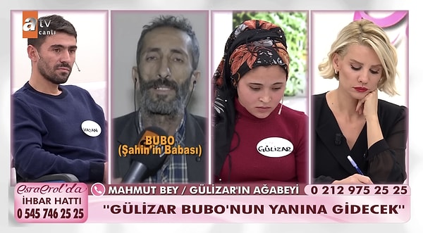 Ardından telefonla bağlanan Gülizar'ın ağabeyi Mahmut, Gülizar'ın Bubo'nun yanına gittiğini ve Bubo'nun "Kardeşini ben alırım" dediğini öne sürdü.