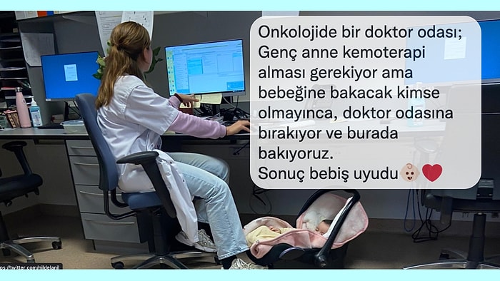 Kemoterapiye Giren Annenin Tedavi Sırasında Doktorlara Emanet Ettiği Bebeği Viral Oldu