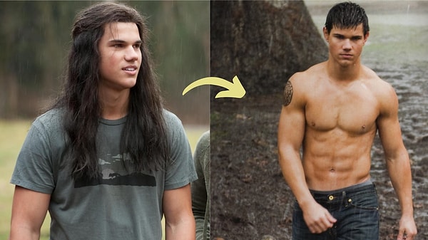 1. Taylor Lautner, 'Twilight' filminden hemen sonra vücut geliştirmeye başlamış ve ikinci filme kadar 13 kilo almıştı!