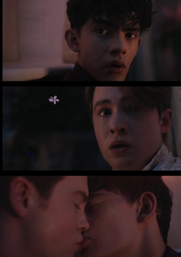 28. Heartstopper'da, Charlie ve Nick'in ilk öpücüğü.