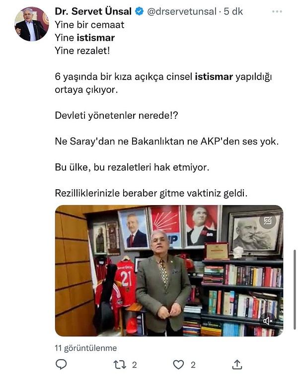 5. CHP Ankara Milletvekili Servet Ünsal: