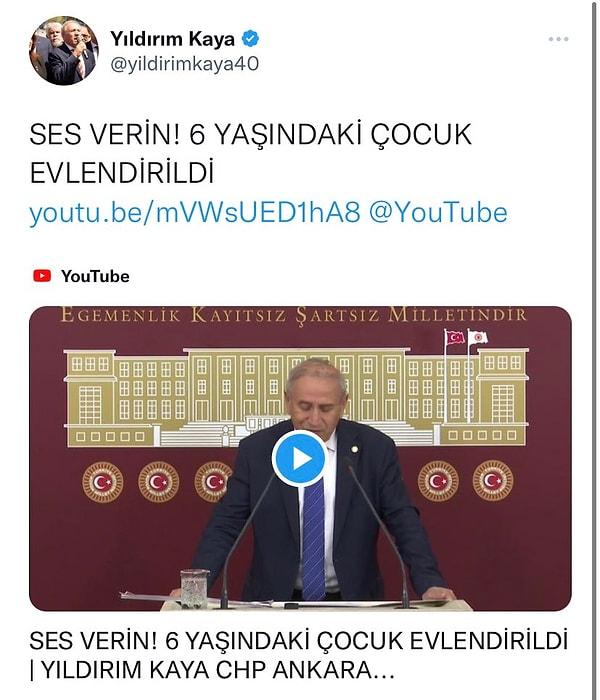 18. CHP Ankara Milletvekili Yıldırım Kaya: