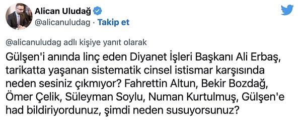 Diyanet İşleri Başkanı Ali Erbaş'a sosyal medyadan da tepkiler geliyor...