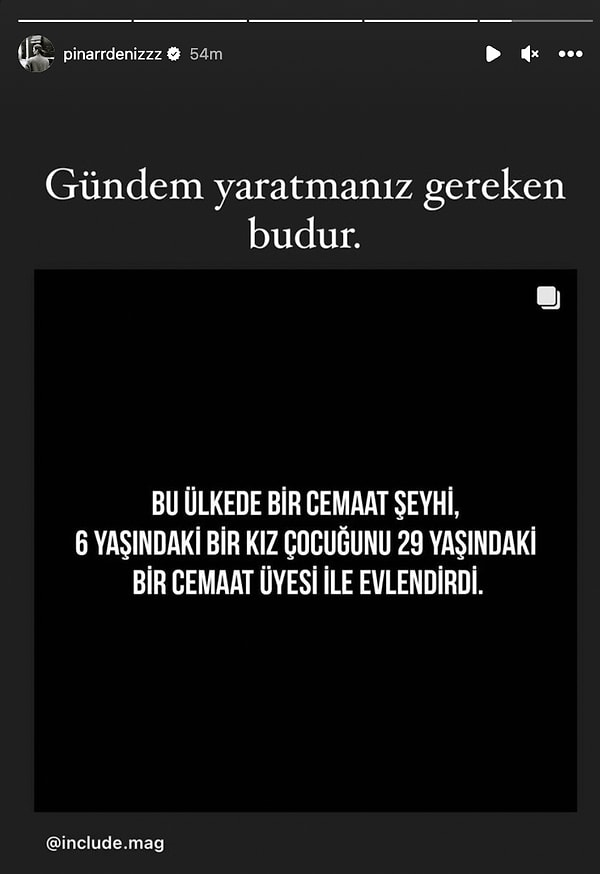 Günlerdir sessiz kalan Pınar Deniz, bugün eleştirilere ayar niteliğinde bir cevap verdi... Üstelik Cemaat Lideri'nin 6 yaşındaki kızını, 29 yaşındaki cemaat üyesiyle evlendirip; yıllarca cinsel istismara uğramasına göz yumması üzerinden.