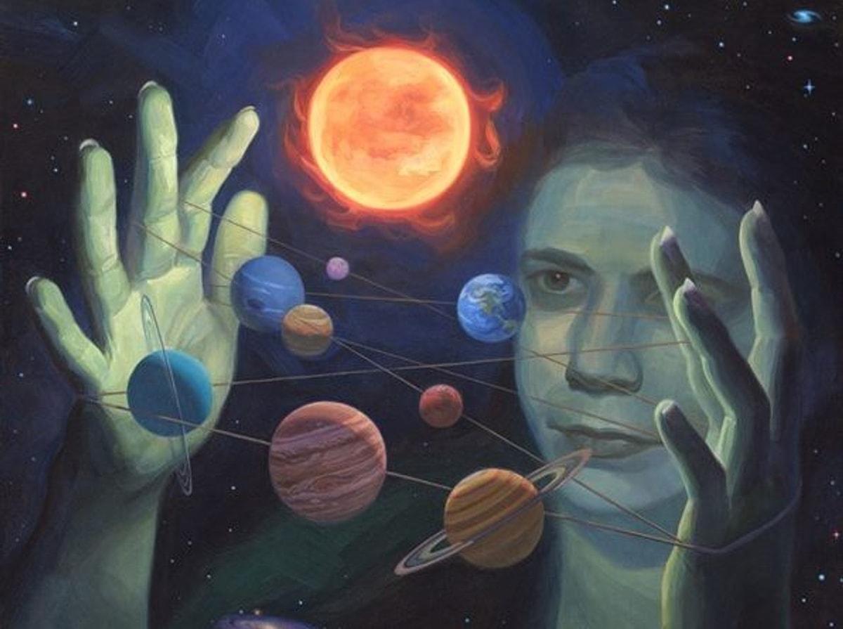Слышимое пространство. Связь человека с космосом. Планета живопись. Планета людей. Картина планеты.