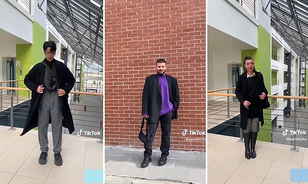 Semih'in paylaşımlarından birisi ise sosyal medyada gündem oldu. O videoda, tekstil ve moda tasarım öğrencilerinden Emircan, Defne, Alperen ve Emre'yi görüyoruz.