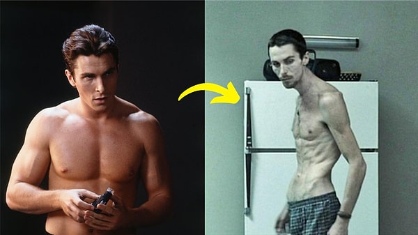 9. Christian Bale 'The Machinist' filminde 30'a yakın kilo vermek için günde sadece bir kutu ton balığı ile bir adet elma yiyordu!