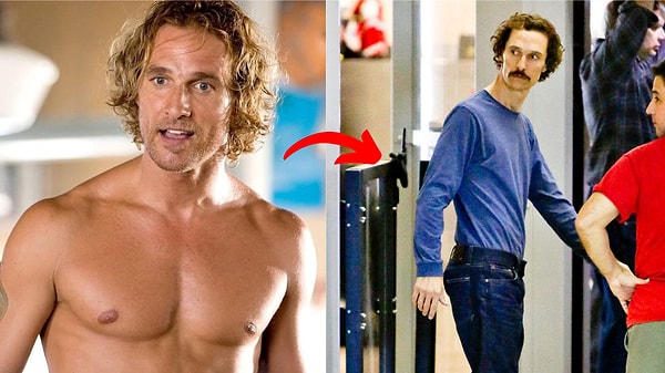 12. 'Dallas Buyers Club' filmindeki rolünün hakkını veren Matthew McConaughey bunun için tam 18 kilo kaybetti.
