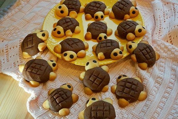 12. Çocuklar bayılacak: Kaplumbağa kurabiye