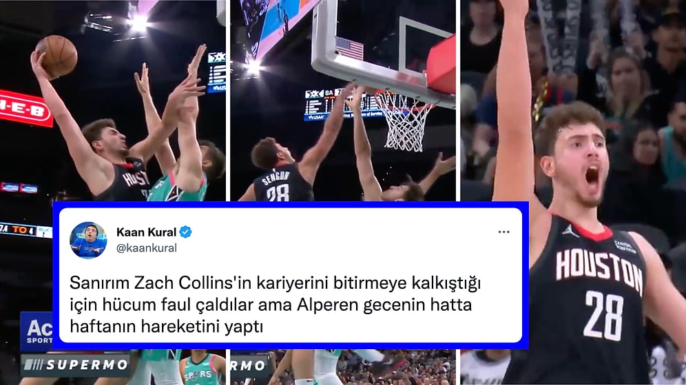 Alperen Şengün'ün Zach Collins’in Üzerinden Vurduğu Muazzam Smaç ve Verilen Karar NBA'de Gecenin Konusu Oldu!