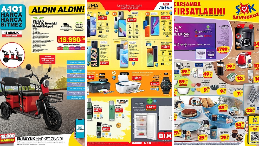 İndirim Günleri Başlıyor! 12 - 18 Aralık Haftasında A101, BİM ve ŞOK Aktüel Ürünler Listesinde Ne Var?