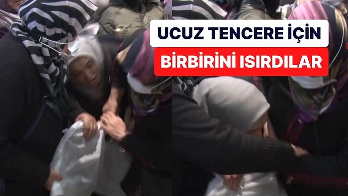 Ucuz Tencere Almak İsteyen Vatandaşlar Birbirini Isırdı