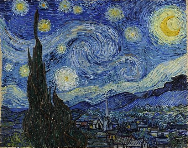 1. The Starry Night (Yıldızlı Gece) tablosu bir akıl hastanesinde yapıldı.