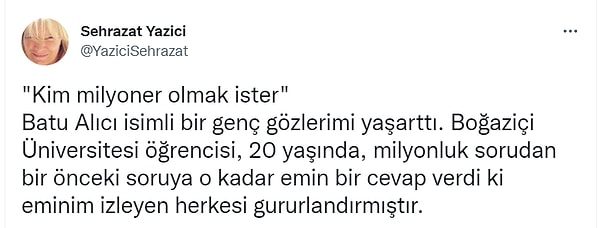 Yalnızca bilgisiyle değil efendi duruşuyla da herkesin gönlünü kazandı Batu Alıcı.