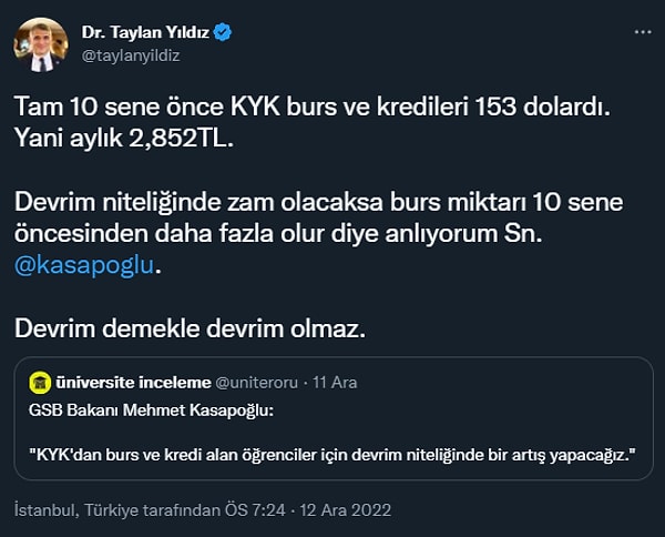 İyi Parti'den devrim niteliğinde burs zammına eleştiri hızlı geldi.