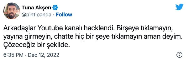 Gerçek ise Panda'nın bu tweeti ile açığa çıktı.