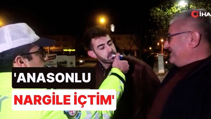 Alkollü Sürücüyü Kurtarmaya Gelen Oğlu da Alkollü Çıktı! 'Anasonlu Nargile İçtim'