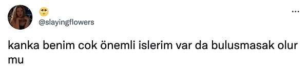 5. "Kanka ben seni sonra arayayım mı? Şimdi bir toplantıya gireceğim de..."