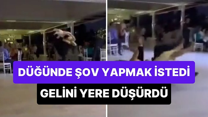 Düğünde Dans Şovu Yapmak İsteyen Damat Gelini Havada Döndürmek İsterken Yere Düşürdü