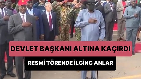 Güney Sudan Devlet Başkanı Salva Kiir Mayardit, Resmi Geçit Töreni Sırasında Altına Kaçırdı