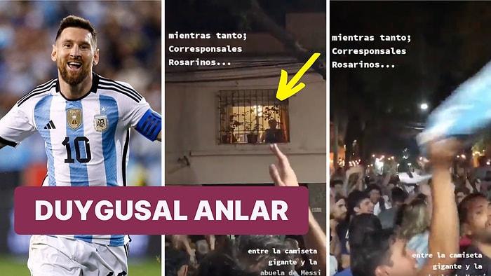 Arjantinlilerin Messi'nin Büyükannesinin Evinin Önüne Giderek Tezahürat Yaptığı Muhteşem Anlar