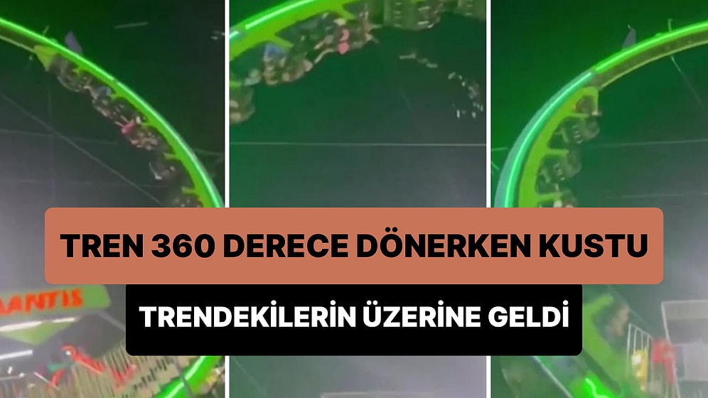 Lunapark Treni 360 Derece Döndüğü Sırada Kusarak İnsanlara Kusmuk Banyosu Yaptırdı!