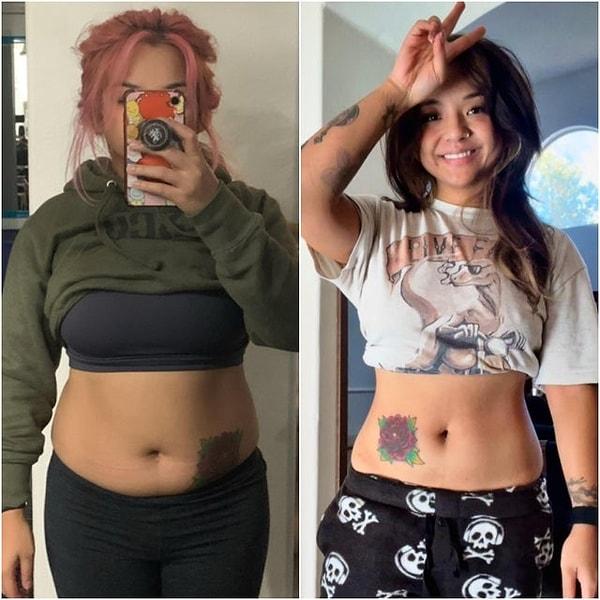 2. "1 yılda 6 kilo verdim. Sonunda kendi vücuduma tekrar rahat hissediyorum."