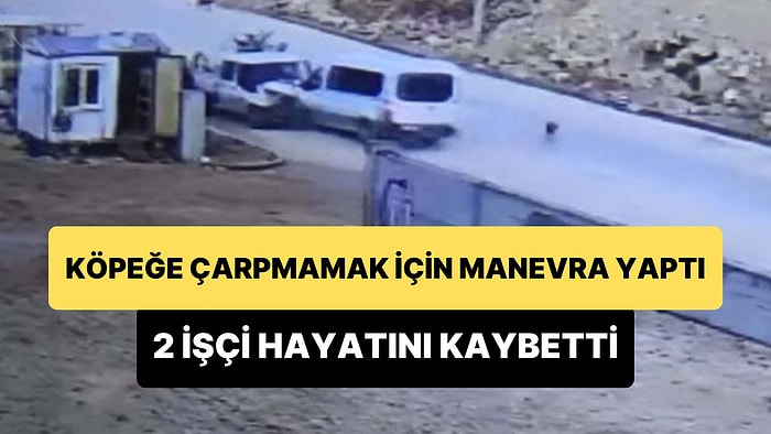 Yol Ortasında Duran Köpeğe Çarpmamak İçin Manevra Yaptı: 2 İşçi Hayatını Kaybetti