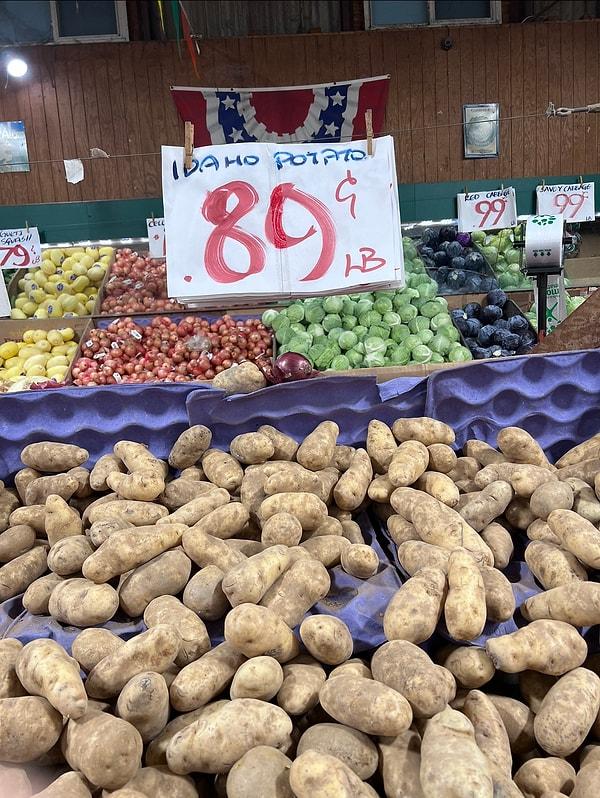 7. Kızartmalık patatesin poundu 89 cent.