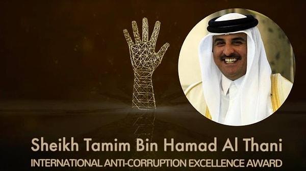 13. Katar hükümdarı Tamim bin Hamad Al Thani'nin Dünya Kupası sırasında Küresel Yolsuzlukla Mücadele Ödülleri'ne katılması...