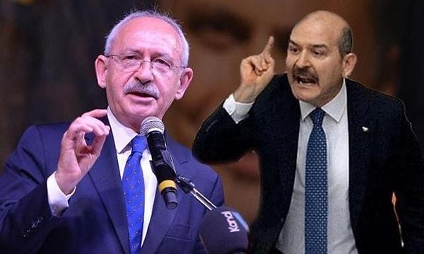 CHP lideri Kemal Kılıçdaroğlu, Türkiye'nin kara para ve uyuşturcu merkezi haline geldiğini belirterek İçişleri Bakanı Süleyman Soylu'yu hedef almıştı.