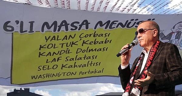Cumhurbaşkanı Erdoğan'ın Çorum'da konuşma yaptığı sırada asılı olan pankarttaki sözleri okuması sonrası tutuklu eski HDP Eş Genel Başkanı Selahattin Demirtaş'tan yanıt gelmişti. Demirtaş bu sözleri şöyle tiye almıştı: "Allah'ım, hikmetinden sual olunmaz ama zeka dağıtırken neden hepsini bunlara verip bizi mahrum bıraktın?"