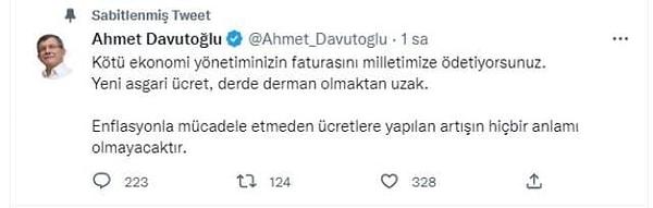 Gelecek Partisi Kurucu Genel Başkanı Ahmet Davutoğlu;