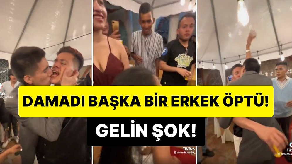 Evlendiği Adamın Düğünde Başka Bir Erkek Tarafından Öpüldüğünü Gören Gelin Şoke Oldu