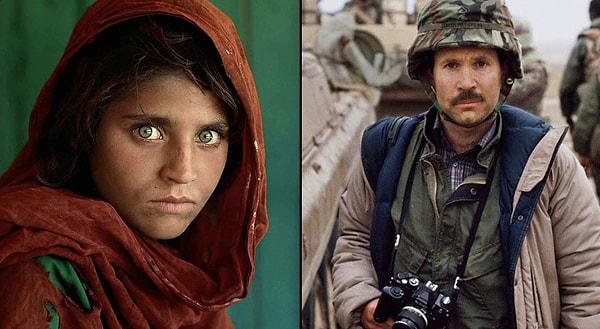 Steve McCurry tarafından 1984 yılında Nikon FM2 ile çekilen ünlü Afgan Kızı fotoğrafı.