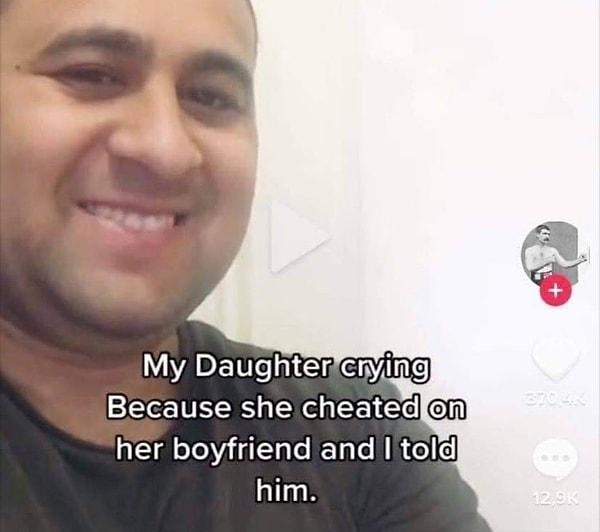 1. "Kızım ağlıyor çünkü erkek arkadaşını aldattı ve ben de bunu söyledim"