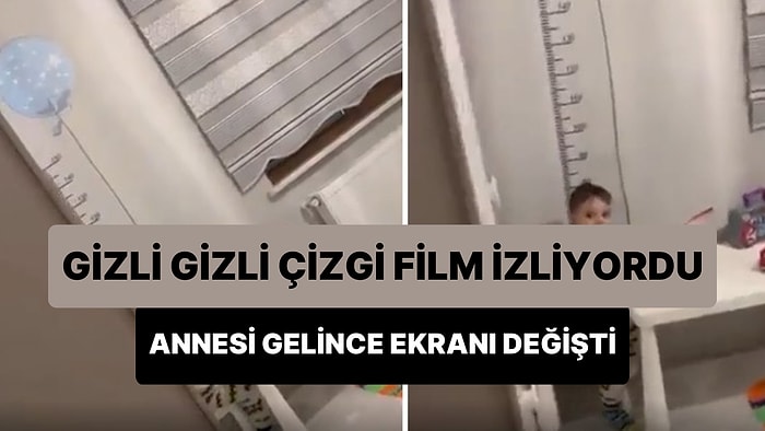 Gizli Gizli Çizgi Film İzlerken Yakalanan Ufaklığın Işık Hızında Tablet Ekranını Değiştirdiği Anlar