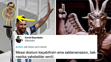 Messi'yi Şeytanın Temsilcisi Baphomet'e Benzeterek Büyük Resmi Gören Beyaz TV Goygoycuların Diline Düştü