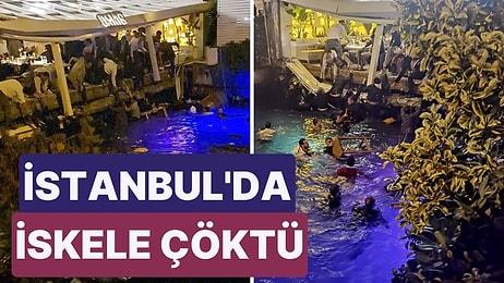 İstanbul Arnavutköy'de İskele Çöktü, Denize Düşenler Oldu
