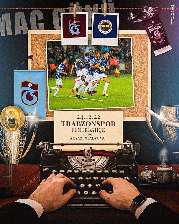 Bu paylaşımdan sonra Trabzonspor da Fenerbahçe'nin paylaşımını alıntılayarak "revize" notuyla maç günü paylaşımı yaptı.