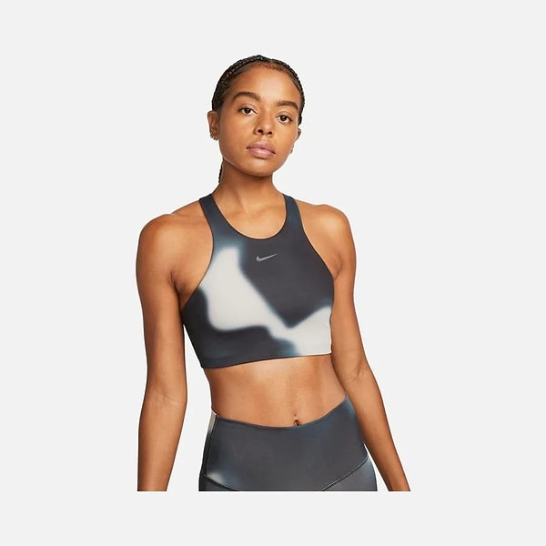 2. Nike Yoga Dri-Fit Swoosh Printed Medium Support Training Kadın Bra