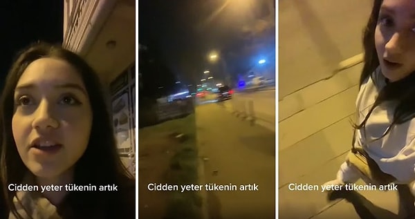 Sena paylaştığı video ile isyan ederken, "Metrodan evim 8 dakika, arabasıyla duran, laf atan... Yapmayın artık, yapmayın. Evime giderken kulaklık bile takamıyorum tedirginlikten" dedi.