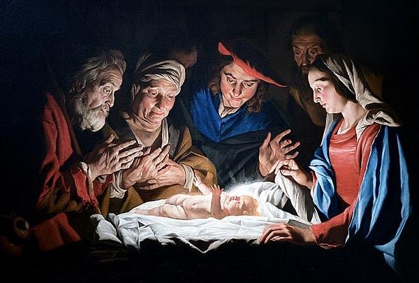 Noel ile bağdaştırılan bir diğer şey ise 'Doğuş Sahnesi' olarak da bilinin çizimlerdi.