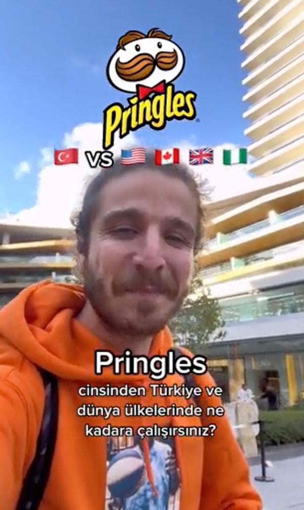 TikTok'ta bir kullanıcı da ülkelerdeki Pringles fiyatlarını ve asgari ücretli bir çalışanın ayda maaşı ile kaç tane alabileceğini araştırmış.