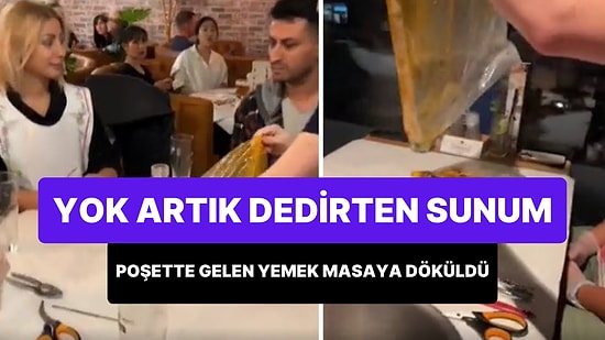 Bunlar Hep Nusret'in Suçu: Yemeği Poşetin İçinde Getirip Masaya Döktüler!
