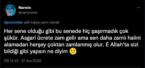 "Her sene olduğu gibi bu sene de hiç şaşırmadık."