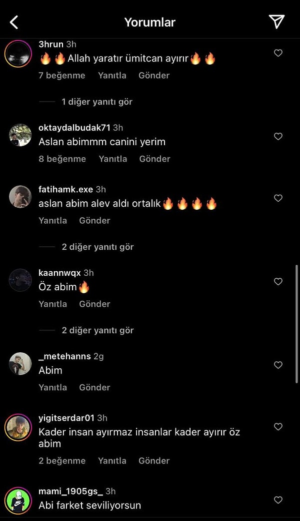 En çok rastladığımız kalıplardan biri de 'öz abim'.